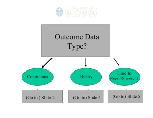 Outcome Data Type? Time to Continuous