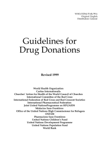 Guidelines for Drug Donations Revised 1999