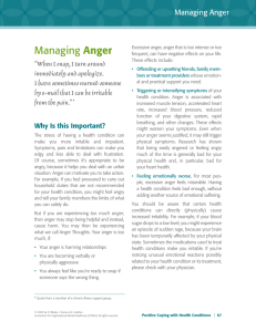 Managing Anger Managing Anger