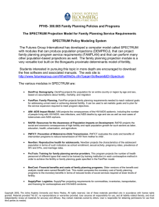 PFHS- 380.665 Family Planning Policies and Programs