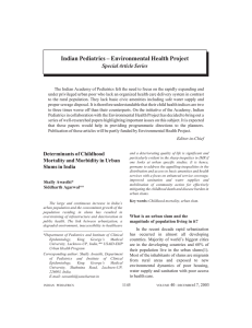 Indian Pediatrics – Environmental Health Project Special Article Series