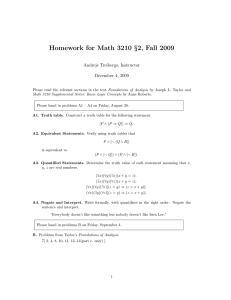 Homework for Math 3210 §2, Fall 2009 Andrejs Treibergs, Instructor
