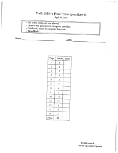 Math 1050—4 Final Exam (practice) #3