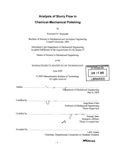 in Analysis of Slurry Flow Chemical-Mechanical  Polishing
