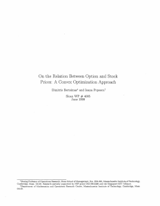 On  the  Relation  Between  Option ... Prices:  A  Convex  Optimization  Approach