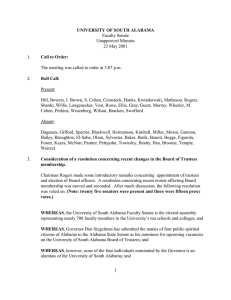 Faculty Senate Unapproved Minutes 23 May 2001 1.