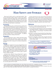 Ham Safety and Storage E    TENSION