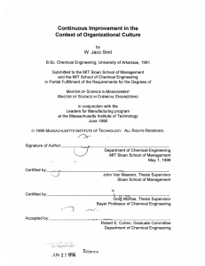Continuous  Improvement  in the Context  of Organizational Culture W.