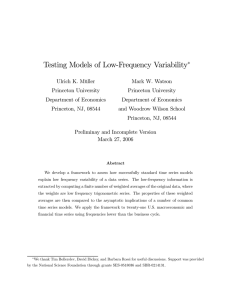 Testing Models of Low-Frequency Variability