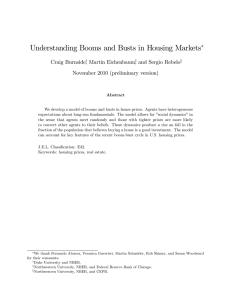 Understanding Booms and Busts in Housing Markets Craig Burnside , Martin Eichenbaum