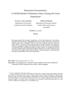 Depression Econometrics: A FAVAR Model of Monetary Policy During the Great Depression