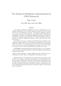 The Empirical Saddlepoint Approximation for GMM Estimators Fallaw Sowell