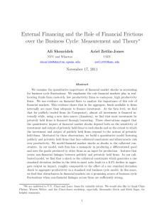 External Financing and the Role of Financial Frictions