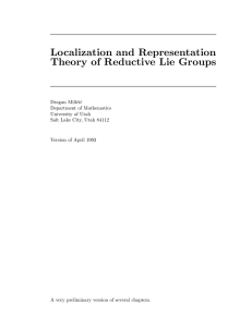 Localization and Representation Theory of Reductive Lie Groups