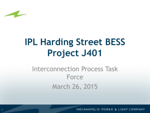 IPL Harding Street BESS Project J401 Interconnection Process Task Force