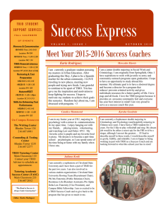 Success Express Meet Your 2015-2016 Success Coaches