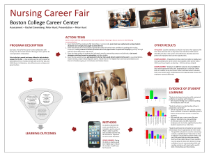 Nursing Career Fair Boston College Career Center ACTION ITEMS