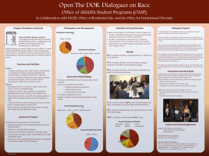 Intended Learning Outcomes Program Description and Goals Participation and Demographics Participant Quotes