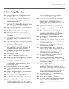 A Boston College Chronology