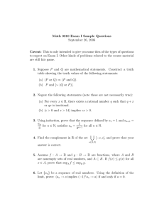Math 3210 Exam I Sample Questions September 26, 2006
