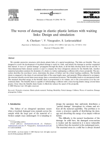 The waves of damage in elastic–plastic lattices with waiting A. Cherkaev