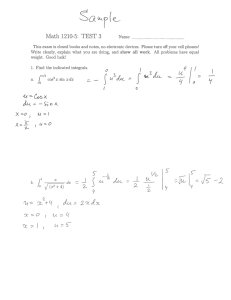 Math 1210-5: TEST 3