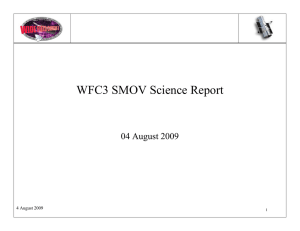 WFC3 SMOV Science Report 04 August 2009 4 August 2009 1