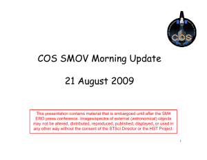 COS SMOV Morning Update 21 August 2009