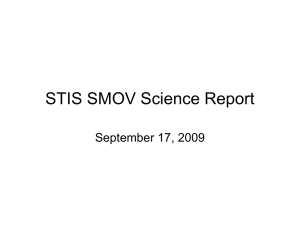 STIS SMOV Science Report September 17, 2009