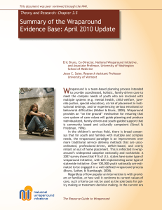 Summary of the Wraparound Evidence Base: April 2010 Update