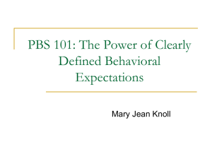PBS 101: The Power of Clearly Defined Behavioral Expectations