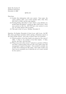 Math 165, Section D Professor Lieberman December 6, 2002 QUIZ #15