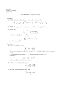 Math 414 Professor Lieberman May 6, 2003 HOMEWORK #13 SOLUTIONS