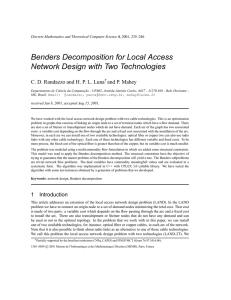 Benders Decomposition for Local Access Network Design with Two Technologies