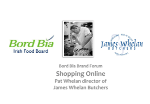 Shopping Online Pat Whelan director of James Whelan Butchers Bord Bia Brand Forum