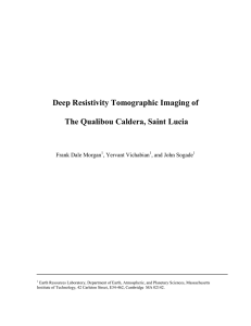 Deep Resistivity Tomographic Imaging of  The Qualibou Caldera, Saint Lucia