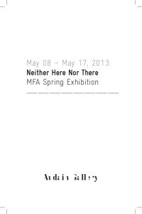 May 08 – May 17, 2013: MFA Spring Exhibition