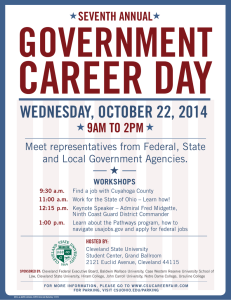 CAREER DAY GOVERNMENT WEDNESDAY, OCTOBER 22, 2014 9AM TO 2PM