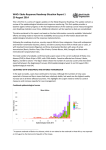 WHO: Ebola Response Roadmap Situation Report 1 29 August 2014