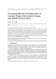 Computing Minimal Generating Sets of Invariant Rings of Permutation Groups
