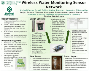 Wireless Water Monitoring Sensor Network Design Objectives Design Concepts