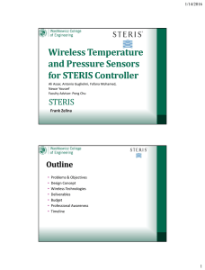 Wireless Temperature and Pressure Sensors for STERIS Controller STERIS