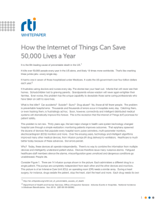 How the Internet of Things Can Save 50,000 Lives a Year WHITEPAPER