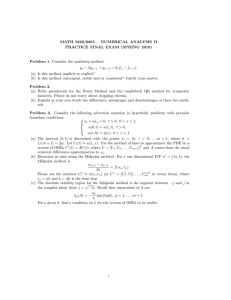 MATH 5620/6865 – NUMERICAL ANALYSIS II PRACTICE FINAL EXAM (SPRING 2010)