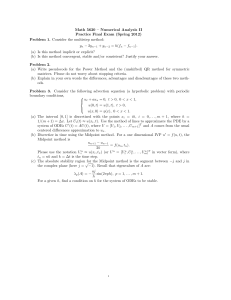 Math 5620 – Numerical Analysis II Practice Final Exam (Spring 2012)