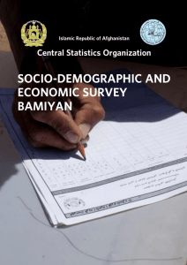 SOCIO-DEMOGRAPHIC AND ECONOMIC SURVEY BAMIYAN