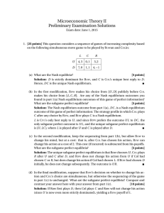 Microeconomic Theory II Preliminary Examination Solutions