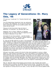 The Legacy of Generations: Dr. Mary Oda, ’46