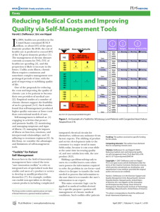 I Reducing Medical Costs and Improving Quality via Self-Management Tools Essay