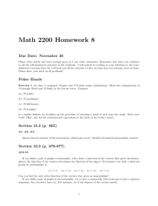 Math 2200 Homework 8 Due Date: November 20